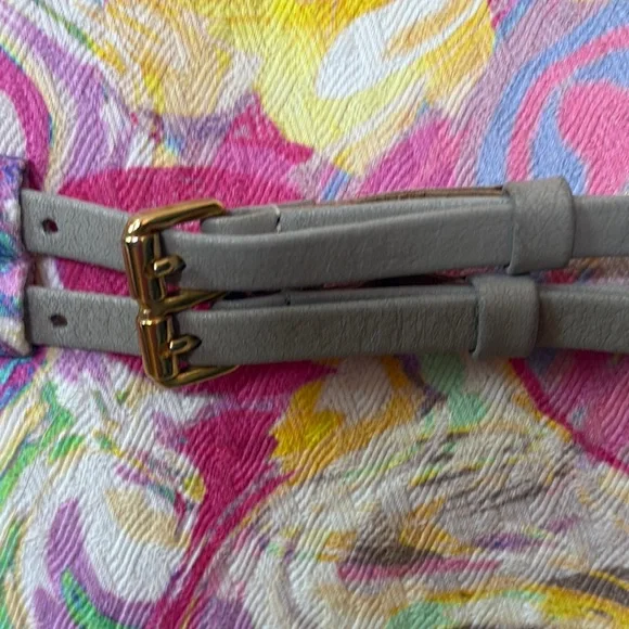 Escada Colorful Paisley Sleeveless Belted Dress 42 or 12 - Picture 4 of 16